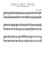 Téléchargez l'arrangement pour piano de la partition de Traditionnel-Gabriel-s-message en PDF